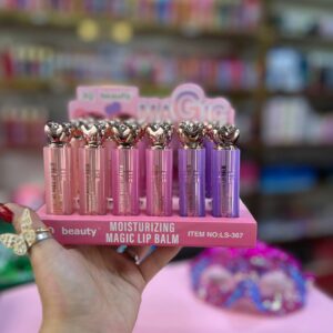 بالم لب حرارتی صورتی ملایم طرح دیور قلبی